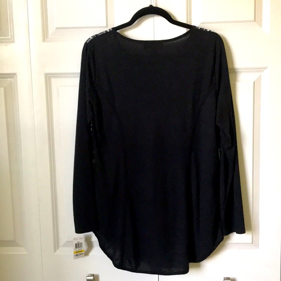 STYLE & CO GRAPHIC PRINT LONG SLEEVED TUNIC - Picture 4 of 5